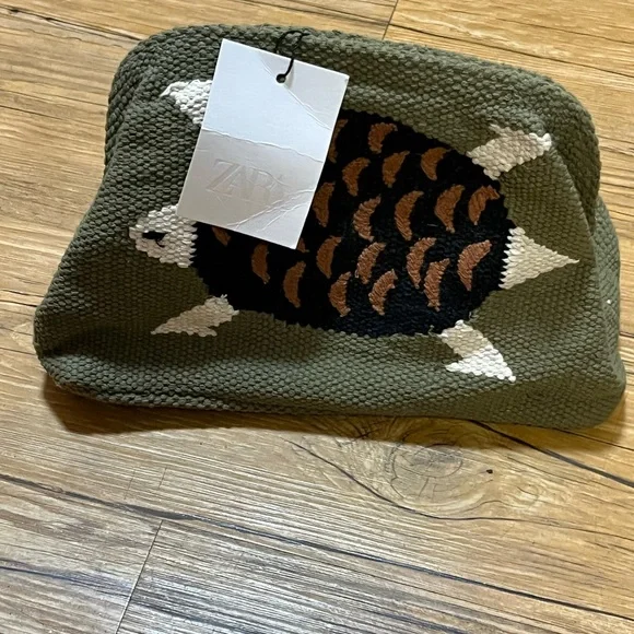 Nwt- Zara- embroidered tortoise bag - Picture 4 of 7